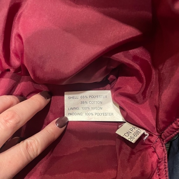 On Course Women’s Navy Quilted Riding Jacket Size S - Picture 3 of 8